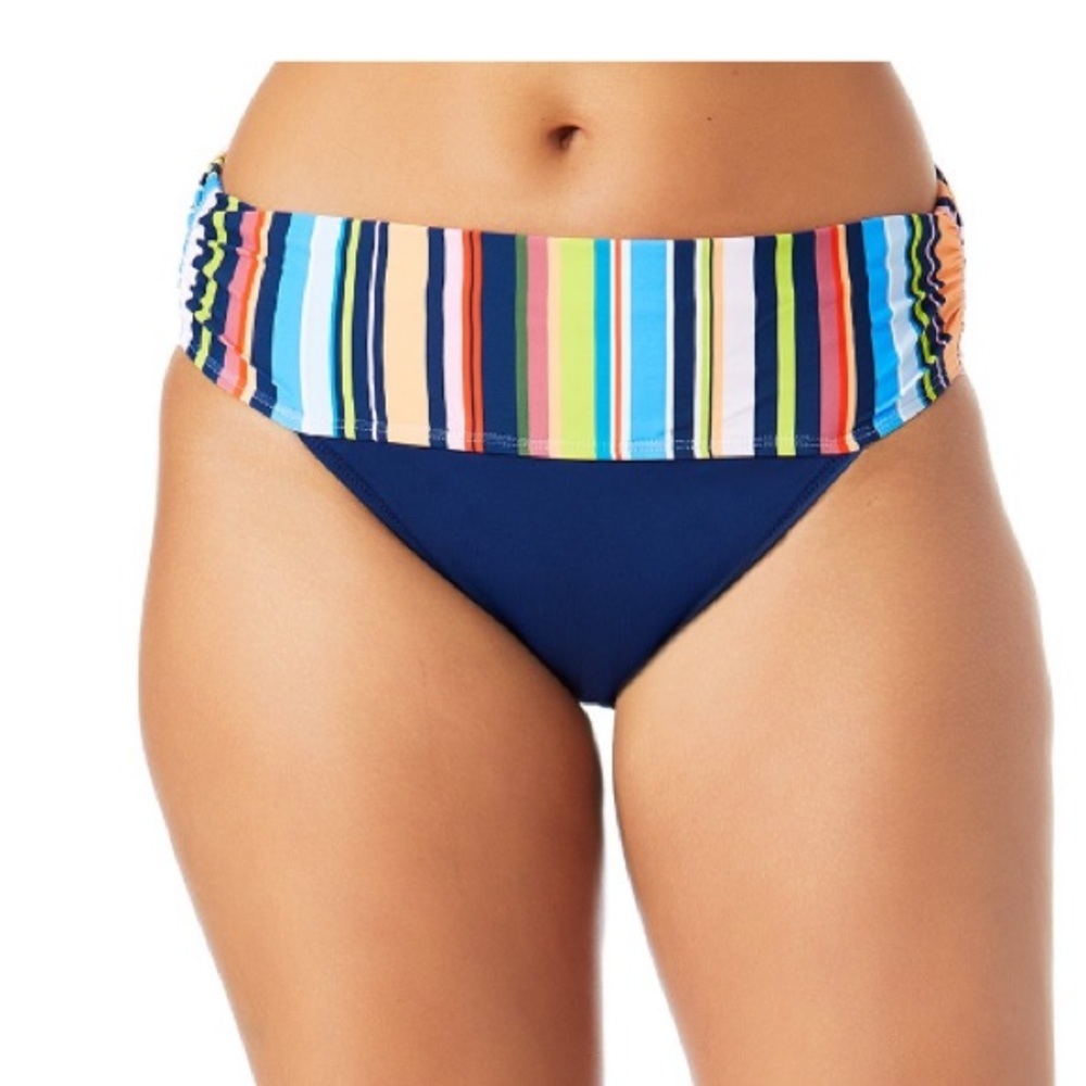 Stripe Swimsuit Banded Bottom